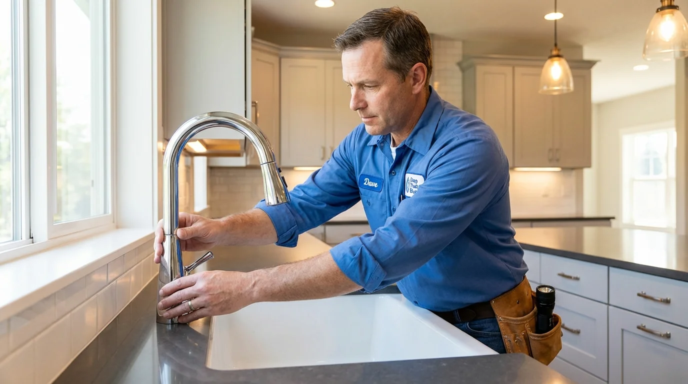 Kitchen faucet installation by Johns Plumbing LLC in Allison Park